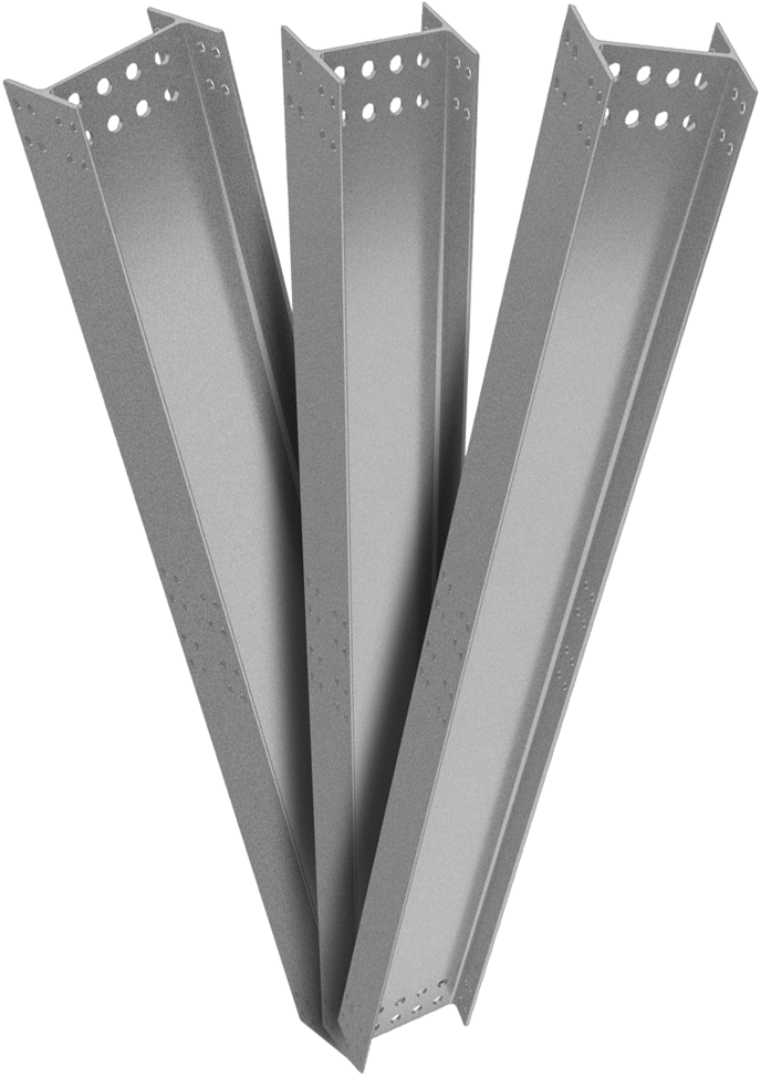 perfiles cortados y taladrados